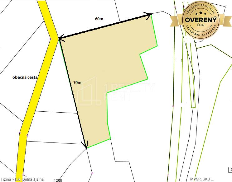 Agrarian and forest land, Dolná Tižina, Sale, Žilina, Slovakia